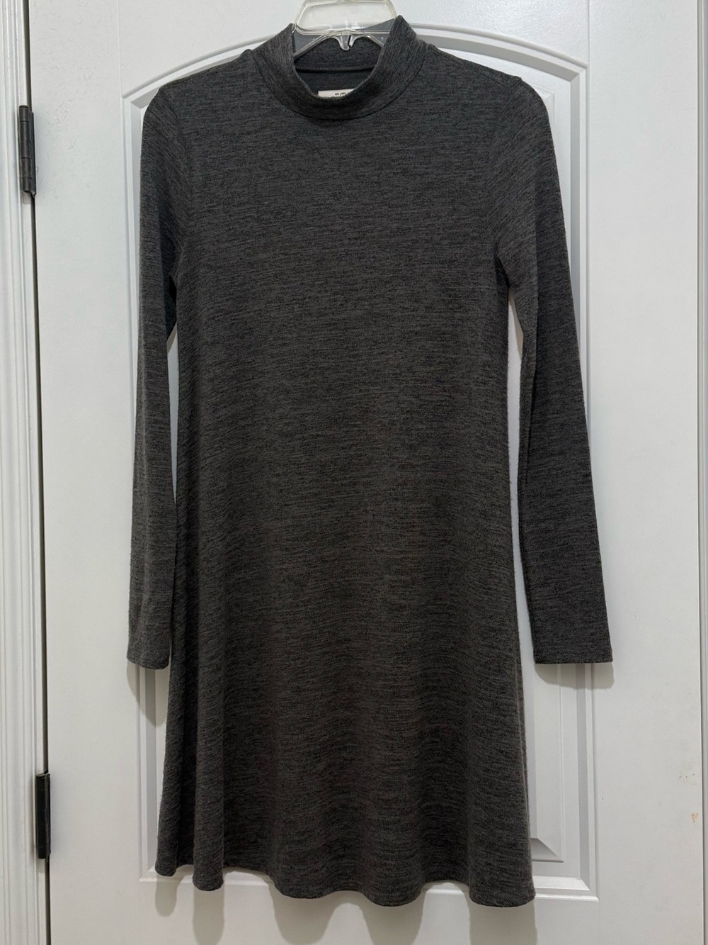 Abercrombie & Fitch Heather Gray Long Sleeve Mock Neck Sweater Dress - Womens XS